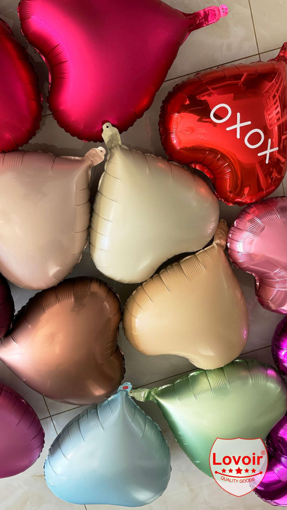 Lovoir heart balloon wall backdrop for romantic events