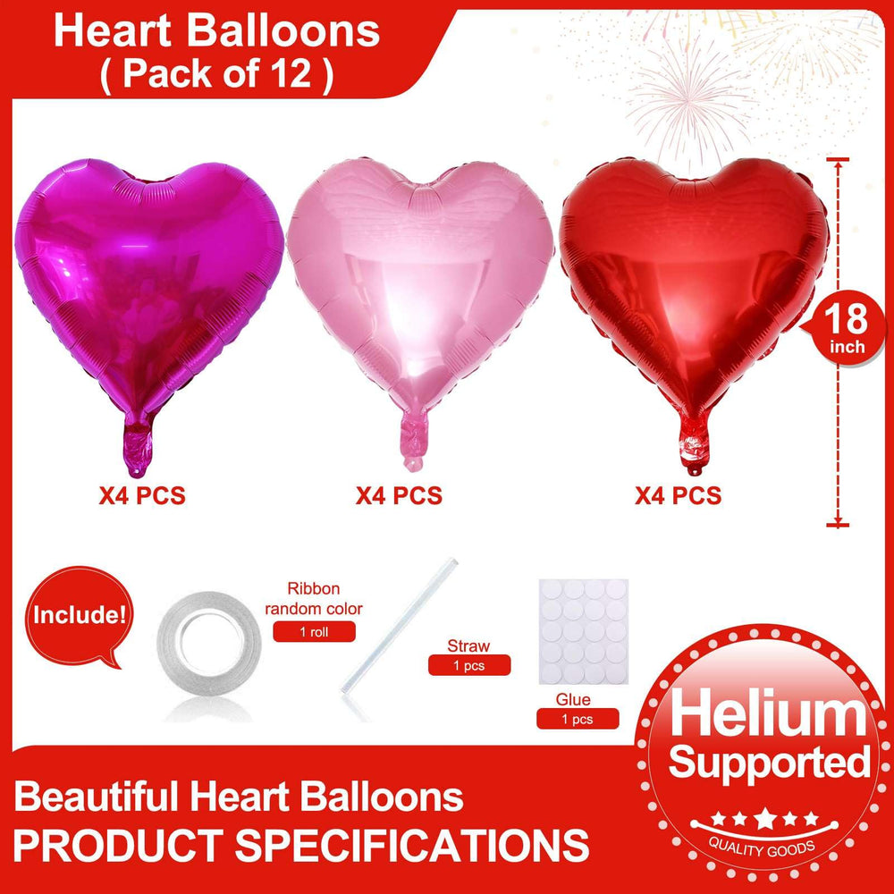 Lovoir pearl pink heart foil balloon 18in perfect for weddings