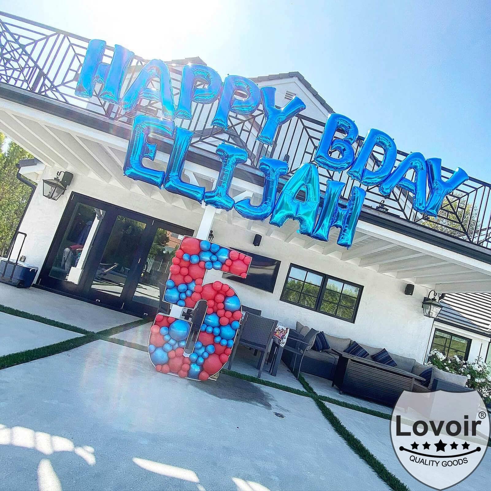 Lovoir photo booth prop balloon for memorable birthday party moments.