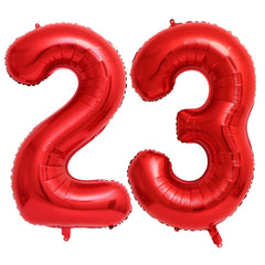 Lovoir red 23-number balloons in 40 inch size for dramatic birthday decor
