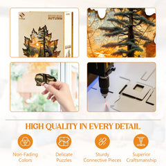 Lovpippi colorful natural wood puzzle with fade-resistant image, ideal for display.