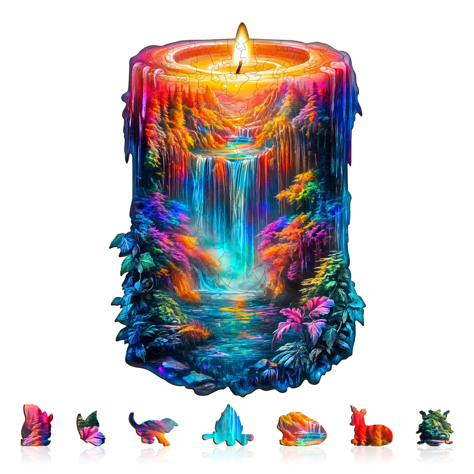 Lovpippi Enchanted Flame Puzzle box-front with vibrant artwork for gifting
