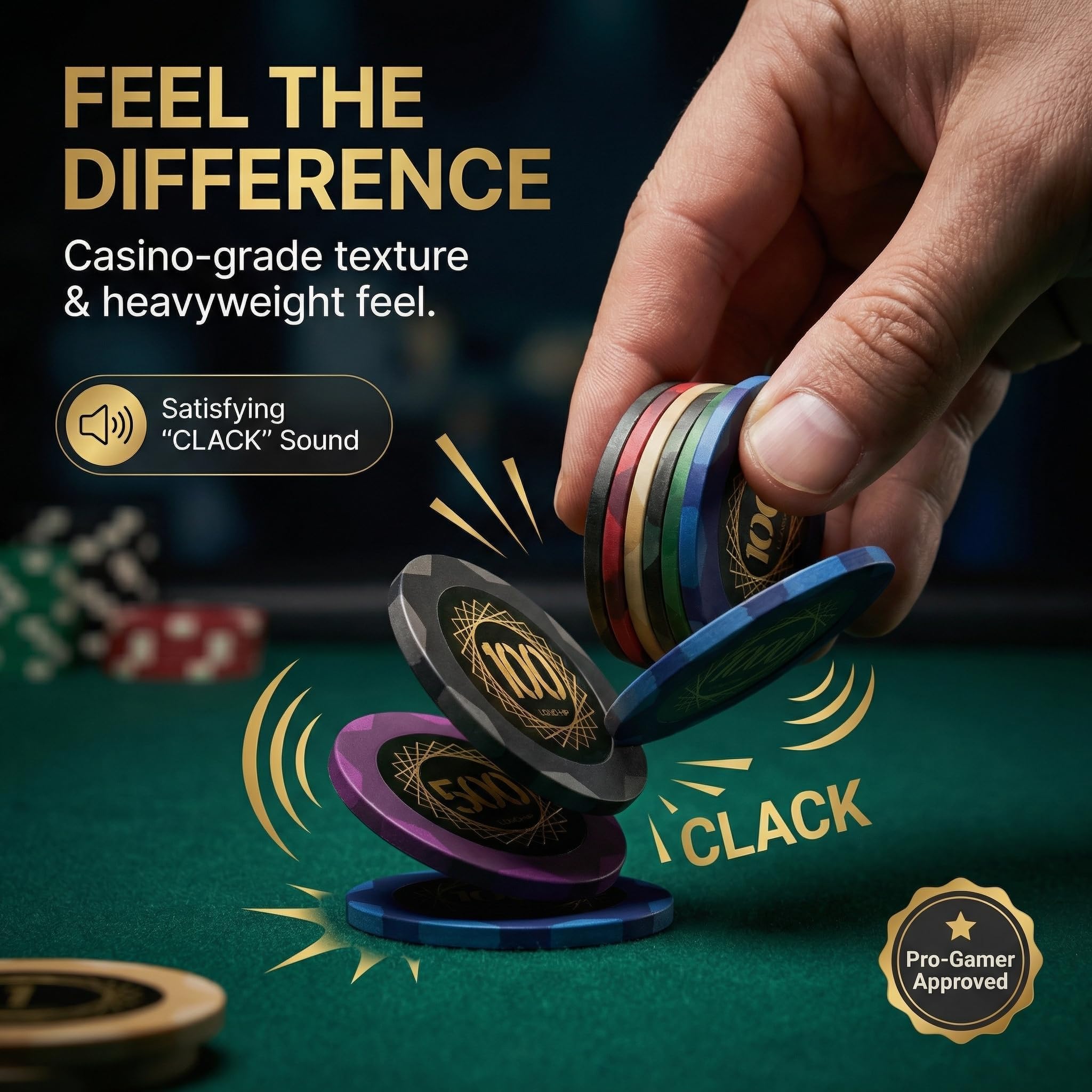 LOYCHIP aluminum case keeps poker chips organized and portable.