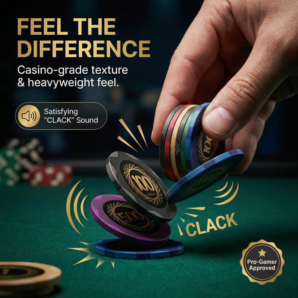 LOYCHIP aluminum case keeps poker chips organized and portable.