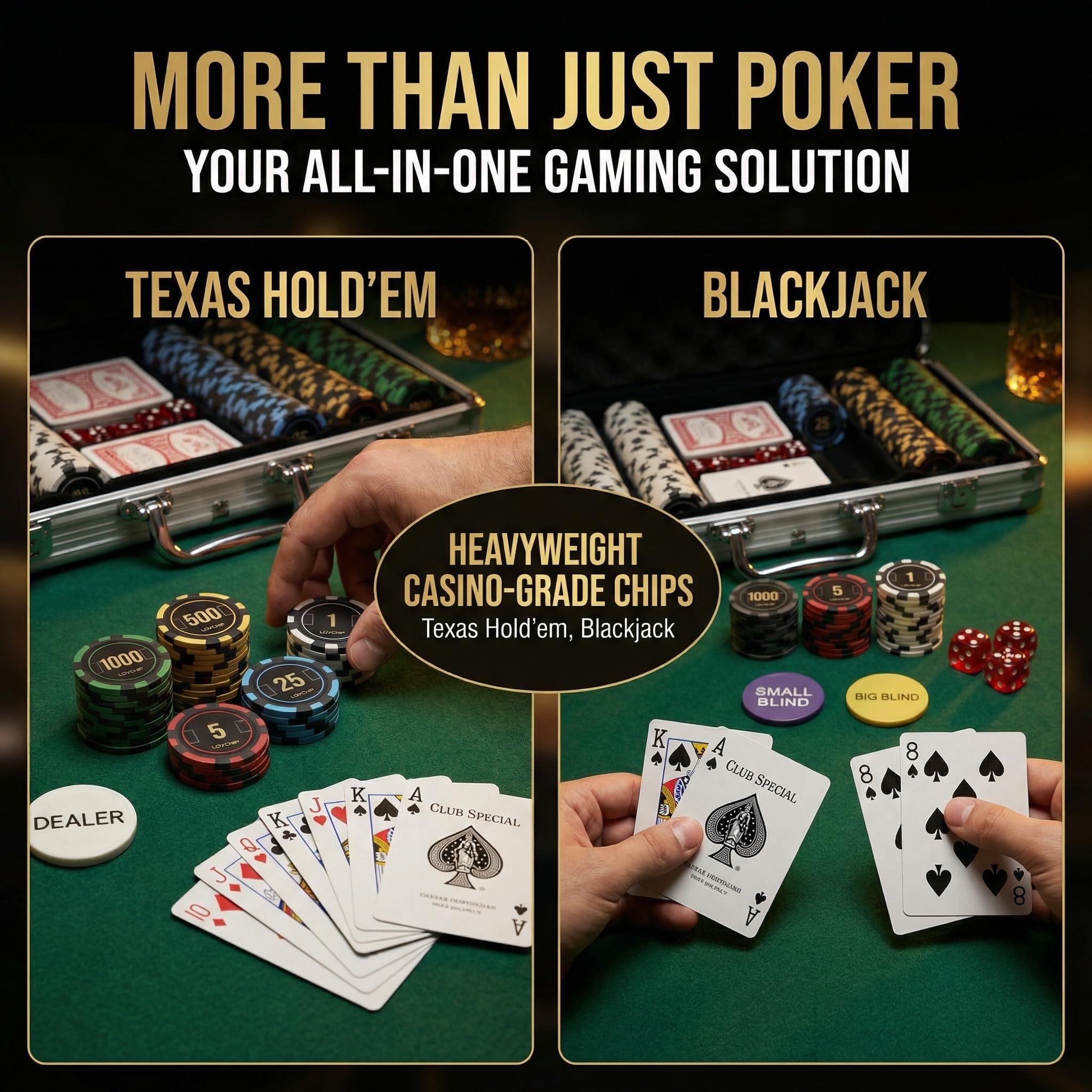 LOYCHIP dealer buttons simplify game flow.