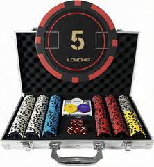 LOYCHIP poker set with aluminum case for durable transport.