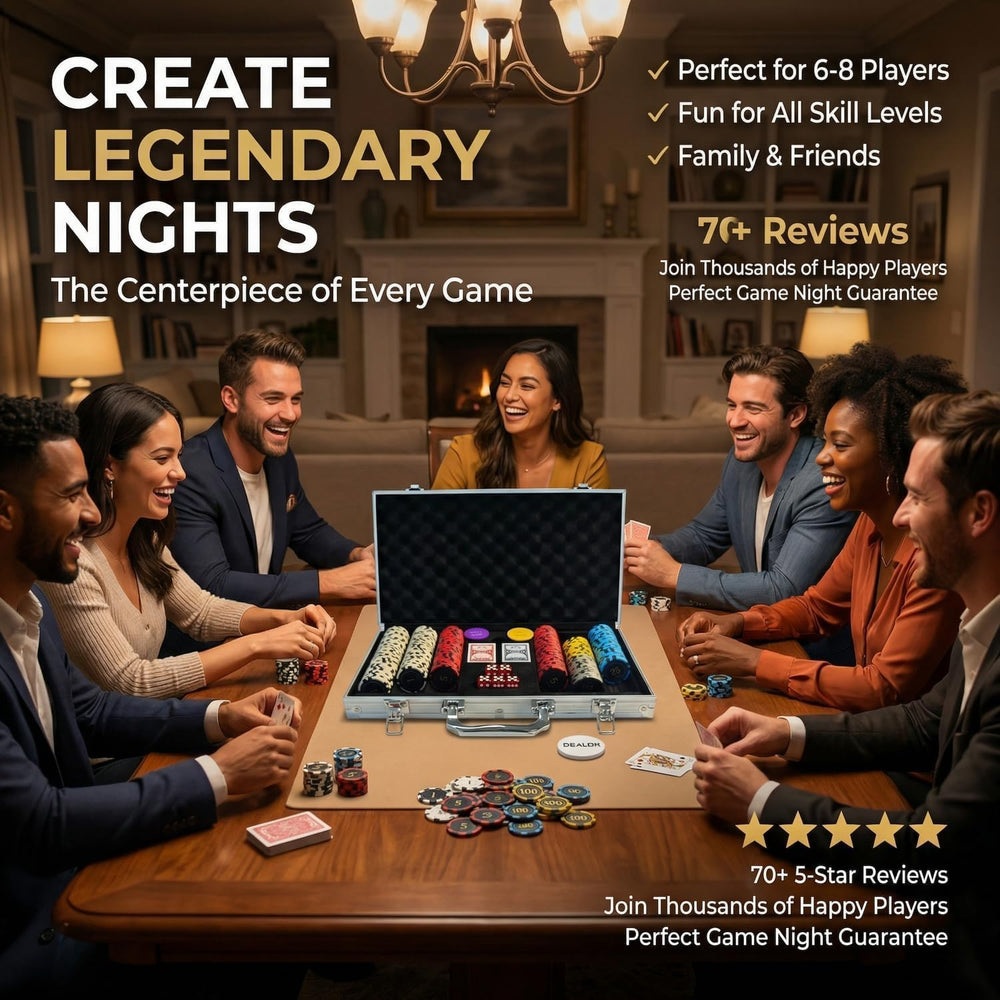 LOYCHIP portable poker kit fits up to eight players.