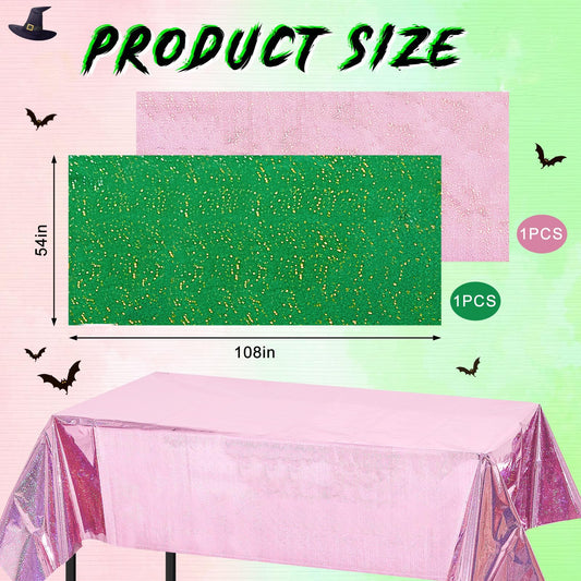 LOYIM iridescent table cover 54 x 108 inches provides full table protection.