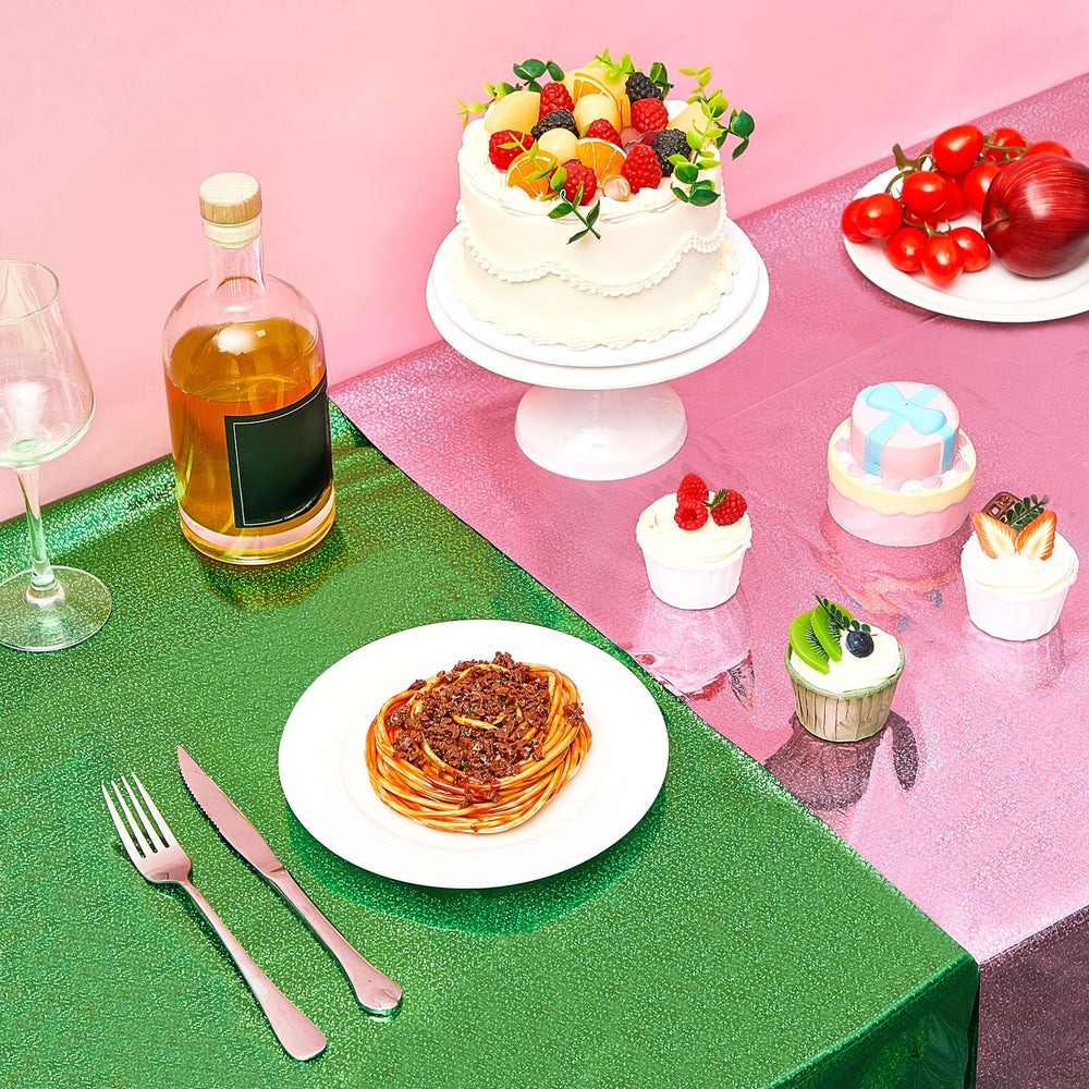 LOYIM two-color glitter tablecloth suits princess and witch themes for events.