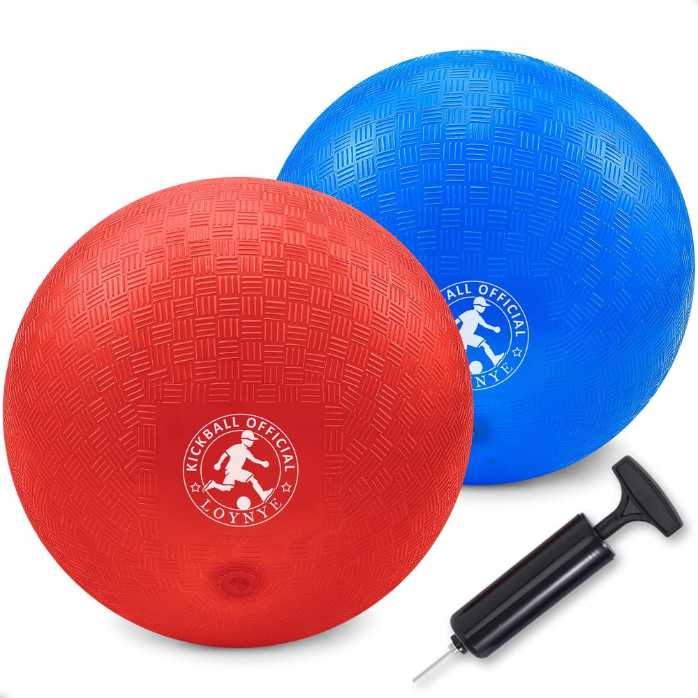 LOYNYE 10-inch dodgeball ball front view shows sturdy, kid-friendly grip