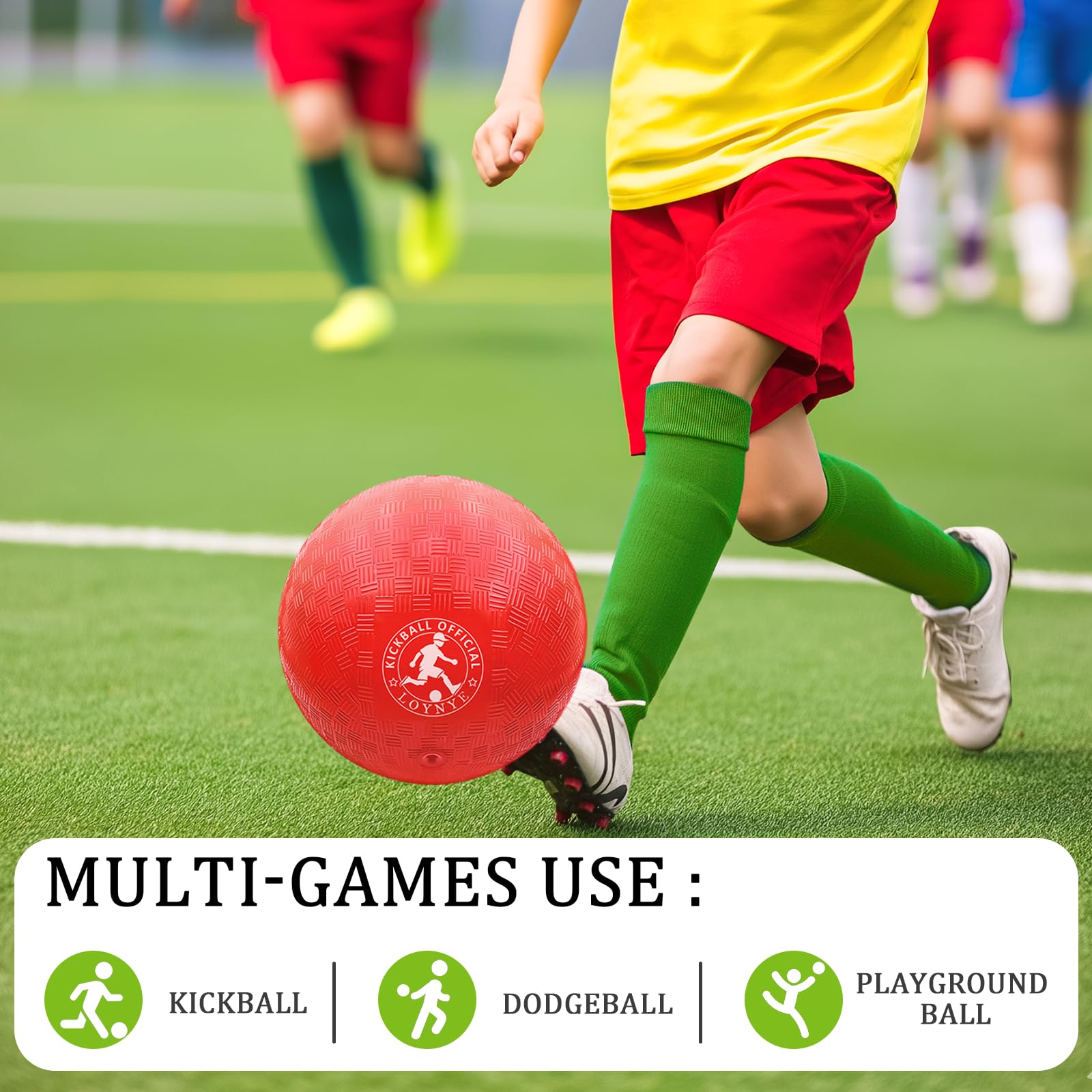 LOYNYE 10-inch dodgeball ball with pump included for quick setup