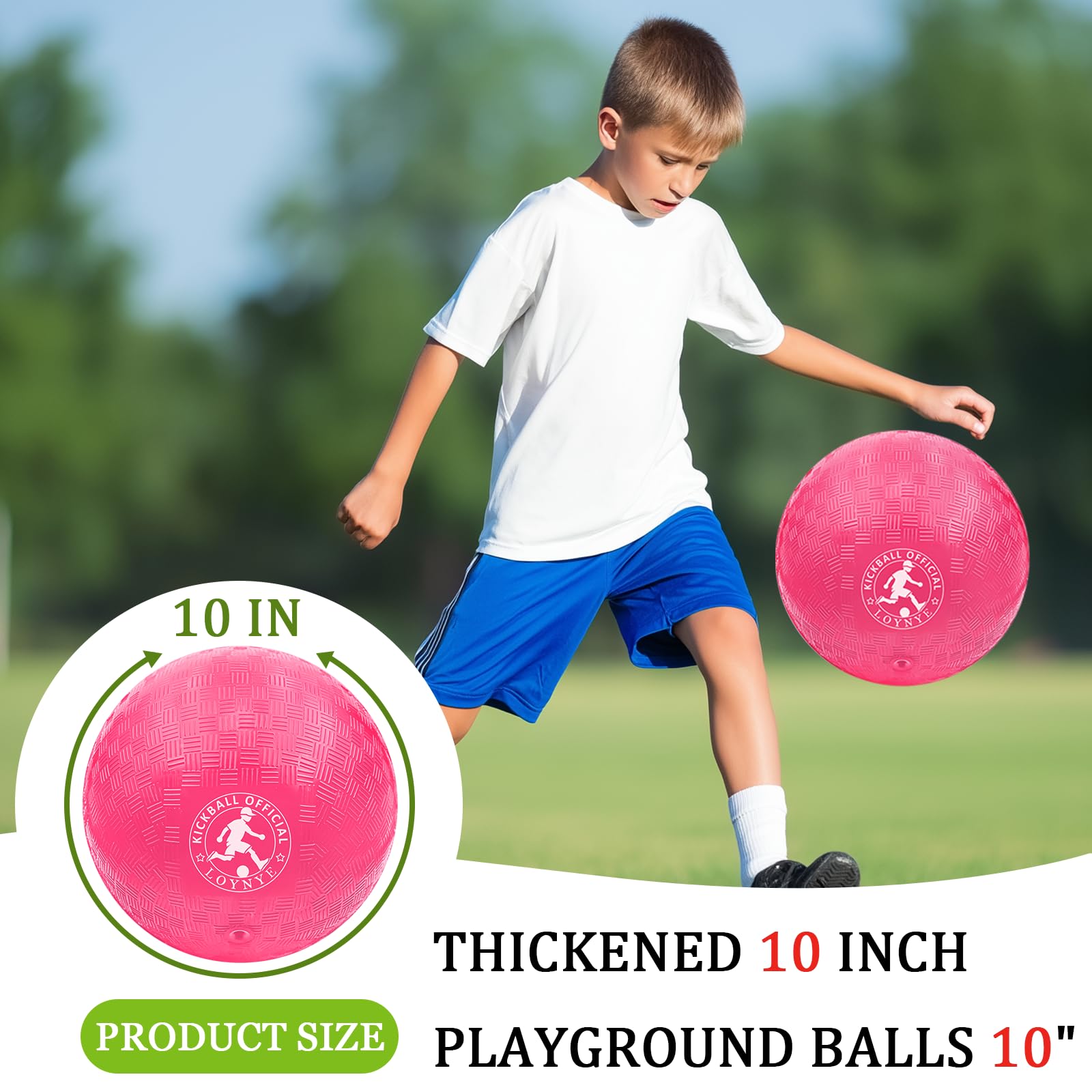 LOYNYE playground ball grip with non-slip texture for safer, stable throwing and kicking.
