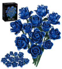 Loyratche Blue Roses Bouquet Assembly: intricate petals create a lasting decorative centerpiece.