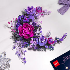 Loyratche lifelike floral wall art showcases eustoma, purple rose, and gardenias as elegant decor.
