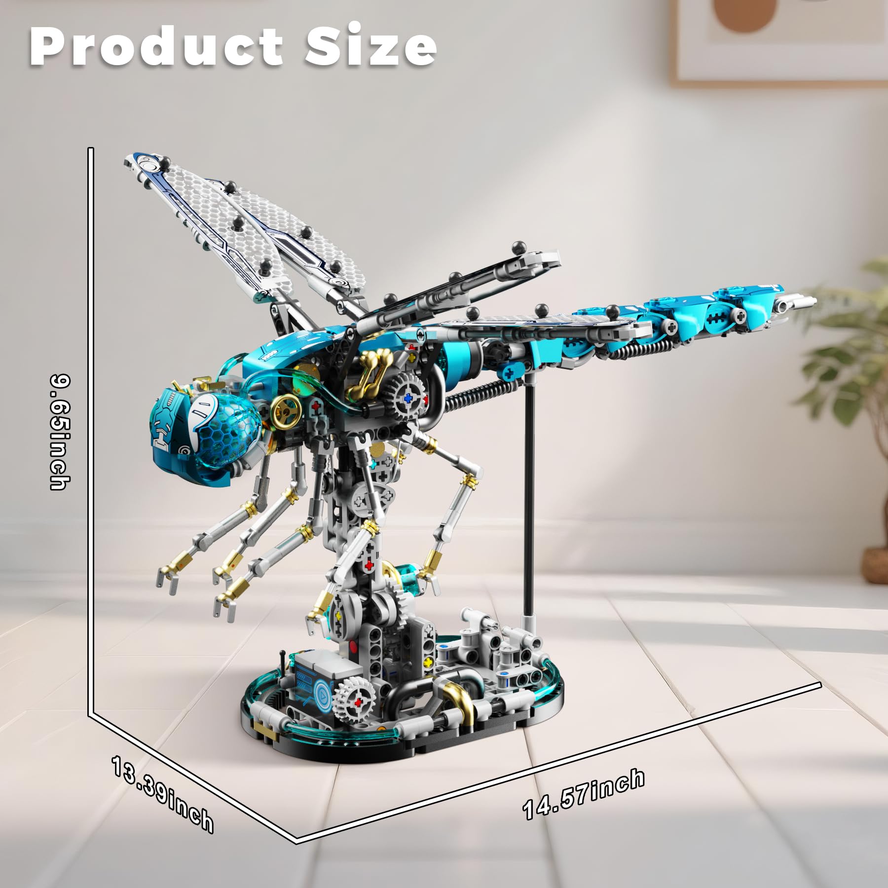 Loyratche dragonfly display stand for elegant desk presentation.