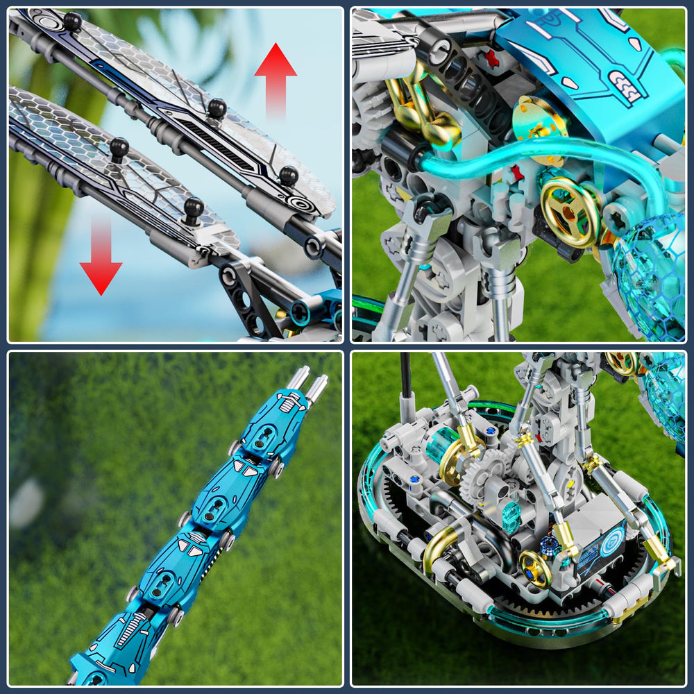 Loyratche dragonfly hand-crank base demonstrates kinetic movement.