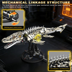 Loyratche Mosasaurus flippers move, illustrating interactive gear action