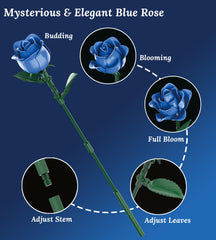 Loyratche Navy-Blue Rose Petals: rich matte finish adds bold elegance to any display.