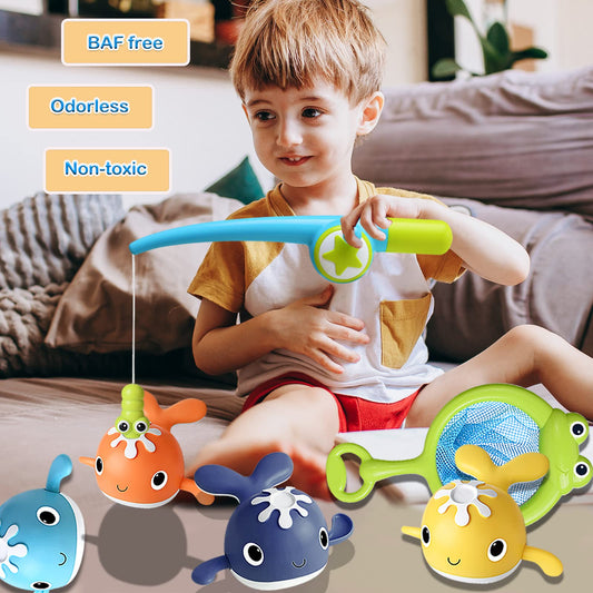 LOYUEGIYO swimming whales spark curiosity during water play.