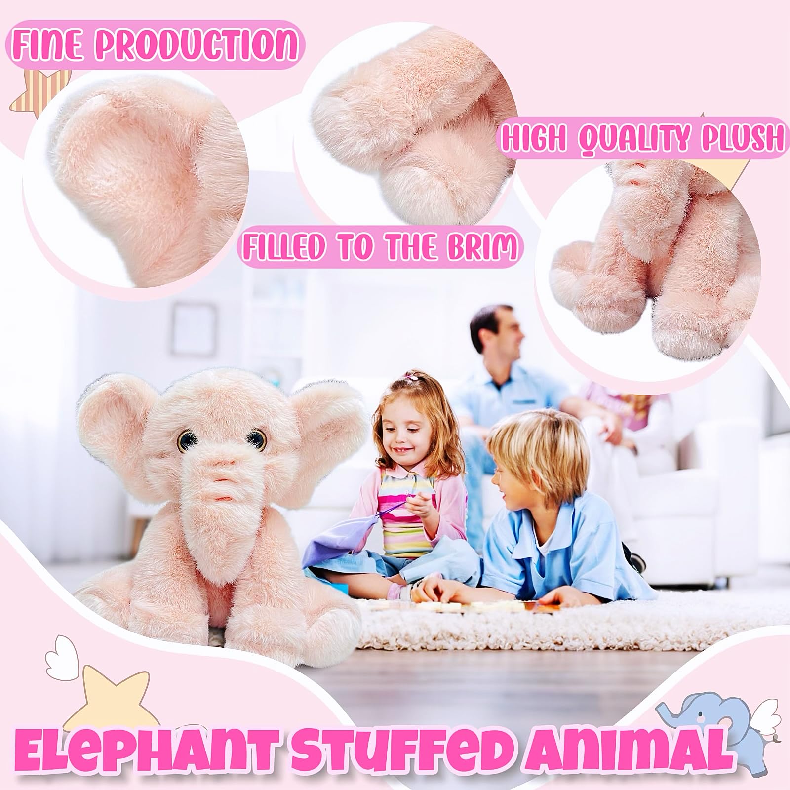 LoYuSenn elephant plush serves as a gentle travel companion and pillow.