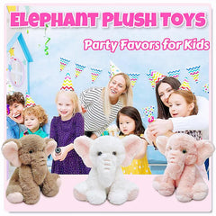 LoYuSenn pink elephant plush arrives ready for gift-giving.