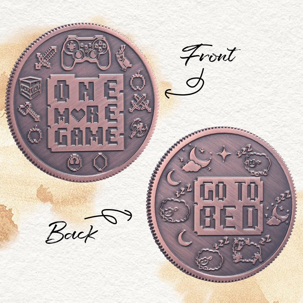 LParkin brass decision coin with engraved edges and relief sculpture for durability