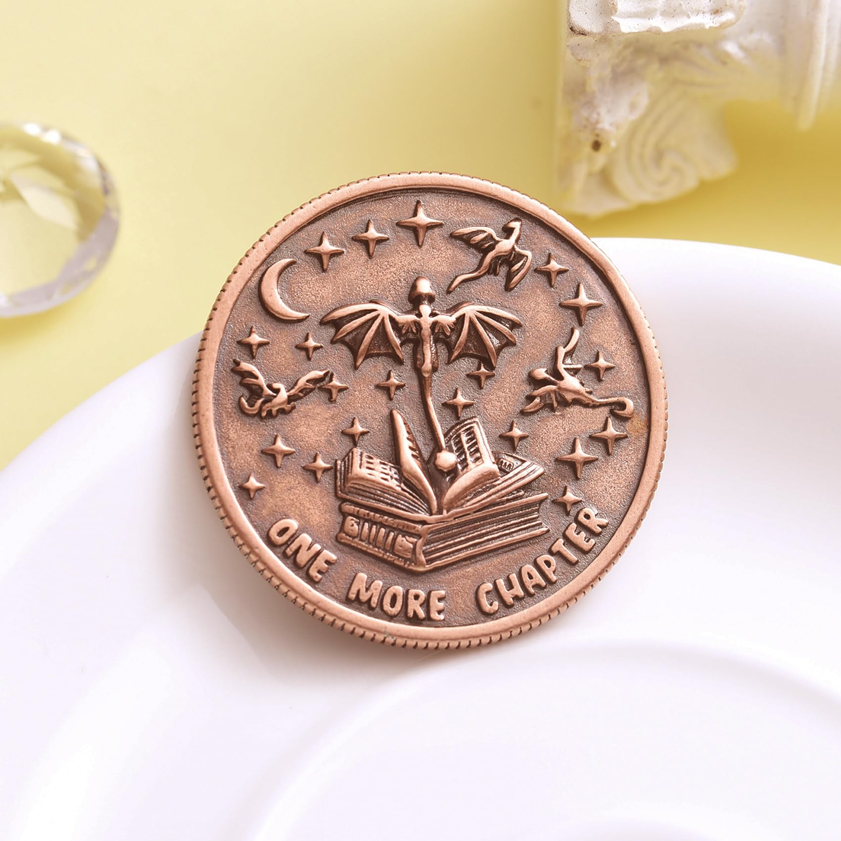Gift-ready LParkin coin packaging, ideal for book-loving friends and family.