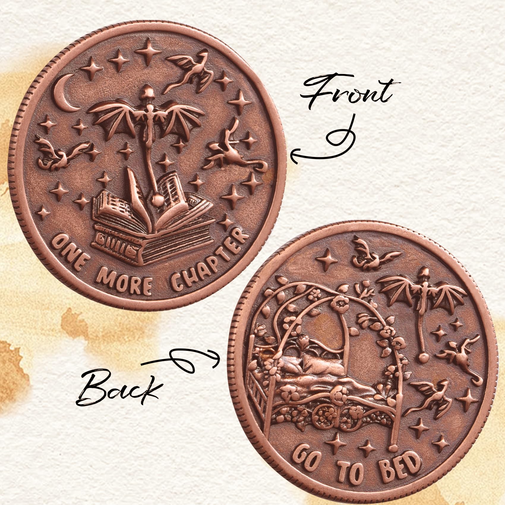 Solid copper construction of the LParkin coin emphasizes durability and keepsake value.