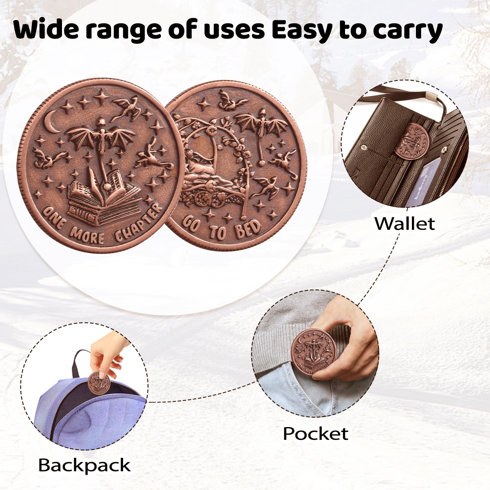 LParkin coin diameter shown as 4 cm for a tactile reading companion.