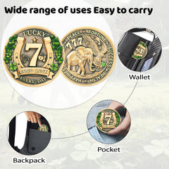 LParkin compact metal charm fits wallets for on-the-go good luck.