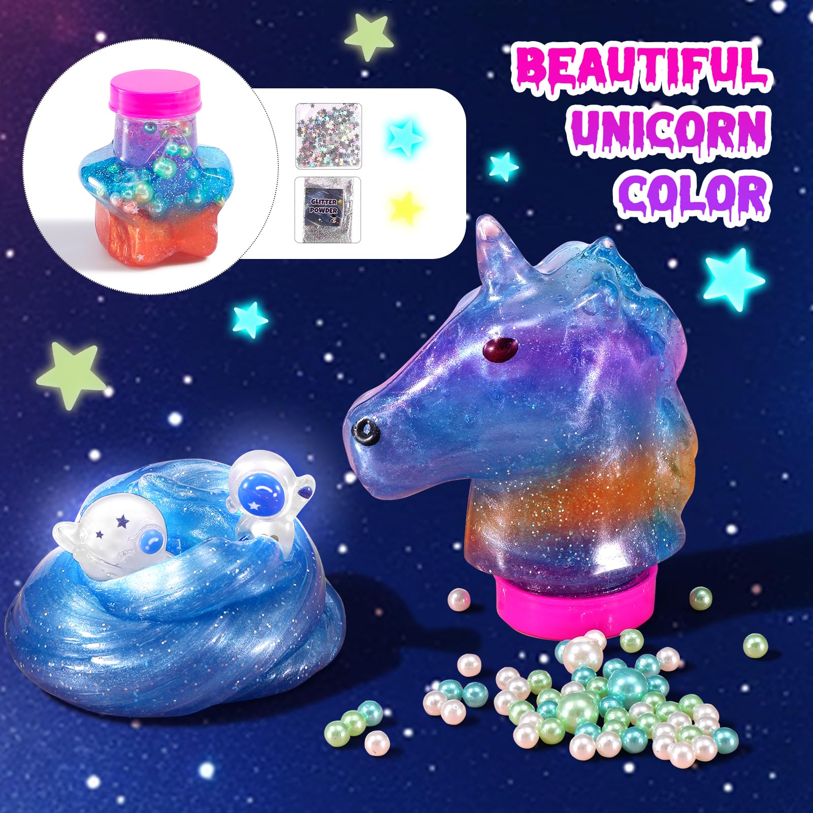 LPFEZRS Mini Galaxy Slime Kit party-favors ready for birthdays and classroom activities