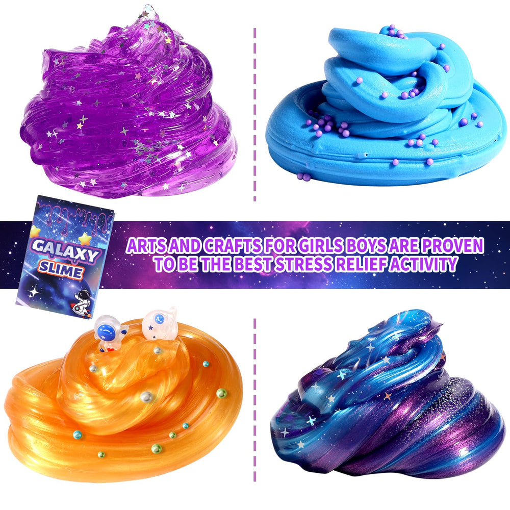 LPFEZRS Mini Galaxy Slime Kit unicorn-colors palette for vibrant, creative slime