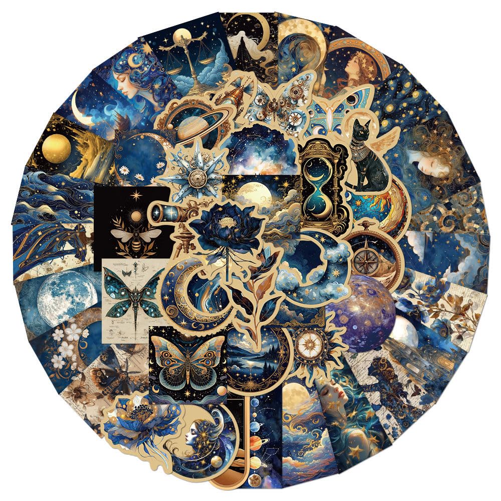 LQFMAY fantasy graffiti galaxy stickers for laptops with vivid colors and durability