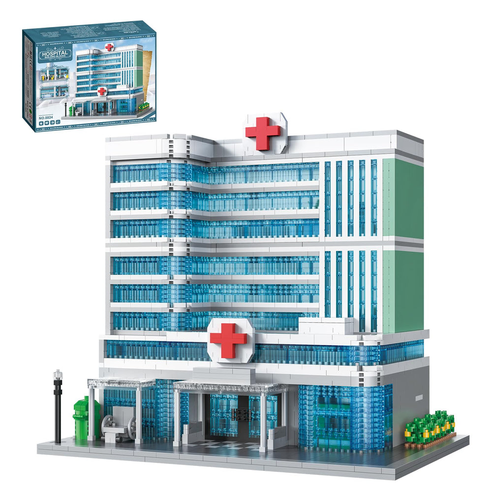 LQPFBSM City Hospital main building blocks for realistic micro city play.