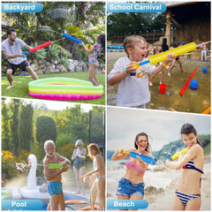 LQYoyz bright colored blasters easy to spot in water.