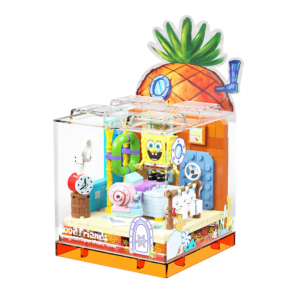 Lreyrous Pineapple House blocks front view for creative assembly and family fun.