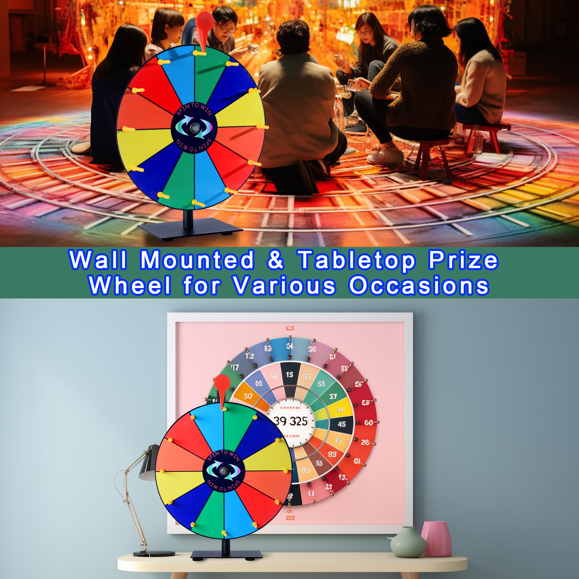 LRMBKM rotating wheel with dry erase marker for quick updates