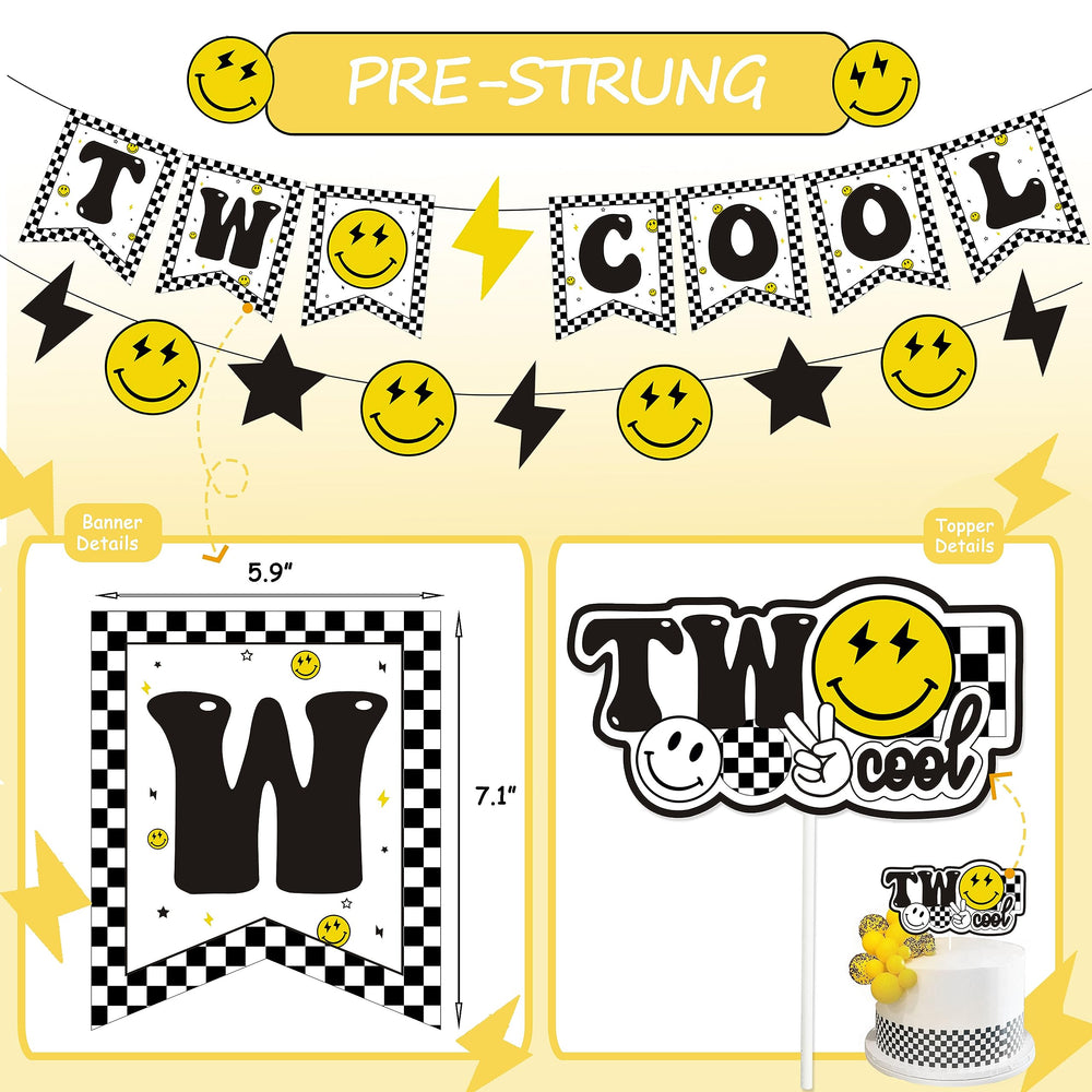 Lsaepon yellow smile-face balloons add cheerful, playful accents.