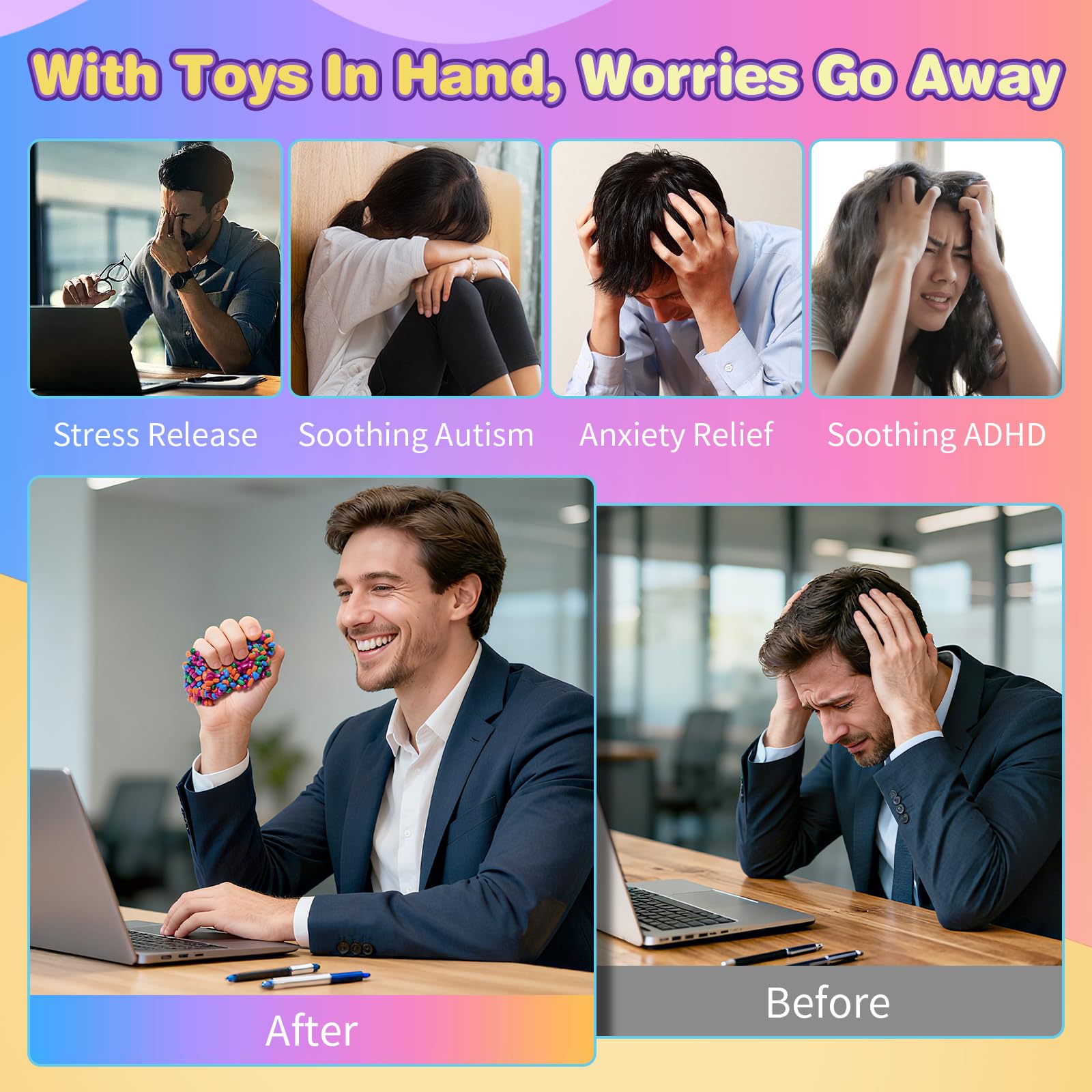 Lshfjnd Sensory Fidget Toy colorful-pattern-design highlights creativity and shared relaxation.