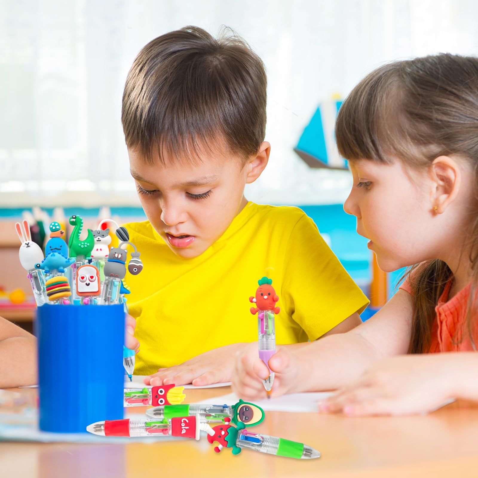 Lshfwn mini multicolor pen child-size grip for comfortable writing.