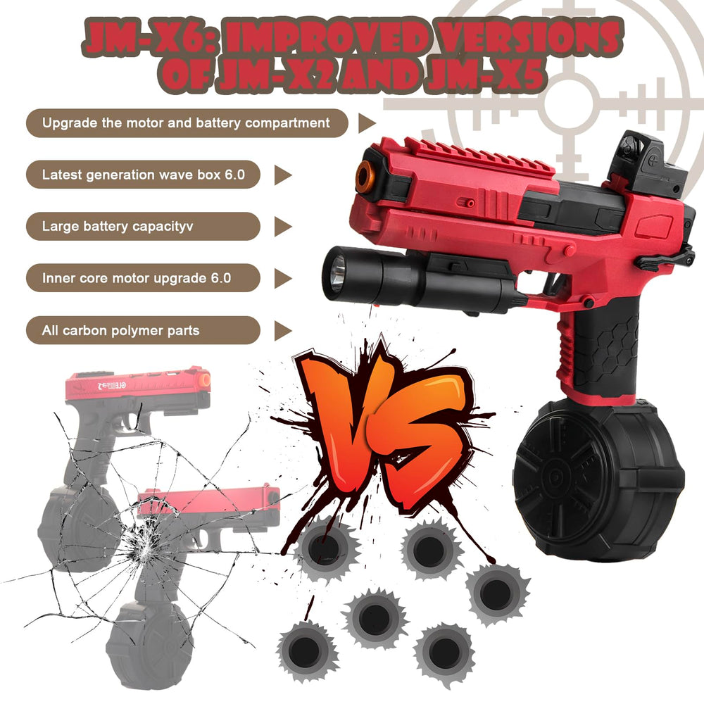 LSuBhef Gel Blaster X6 long hopper for extended skirmish sessions