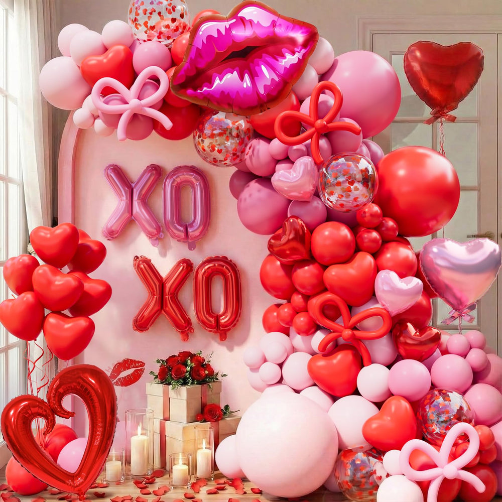 LSYBBDECOO 12-inch balloons balance the arch with mid-size accents.