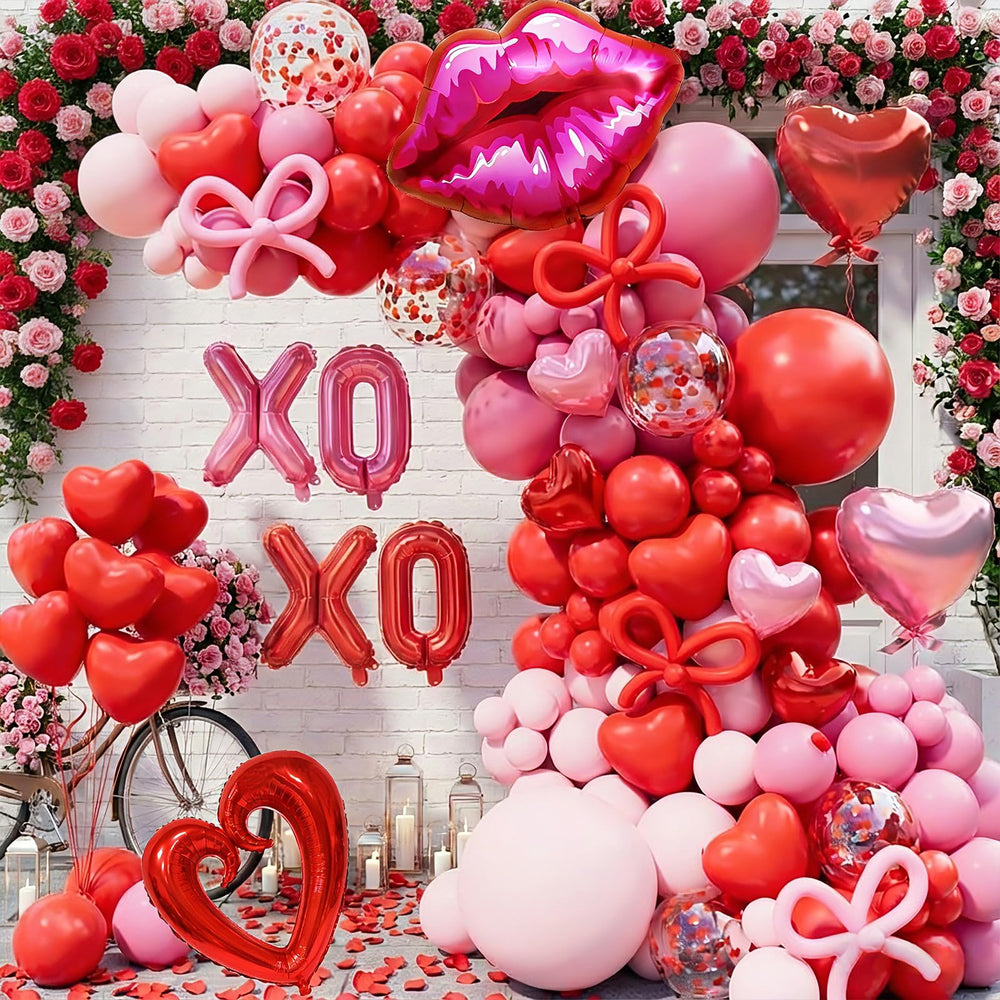 LSYBBDECOO red heart confetti balloons sparkle for celebrations.