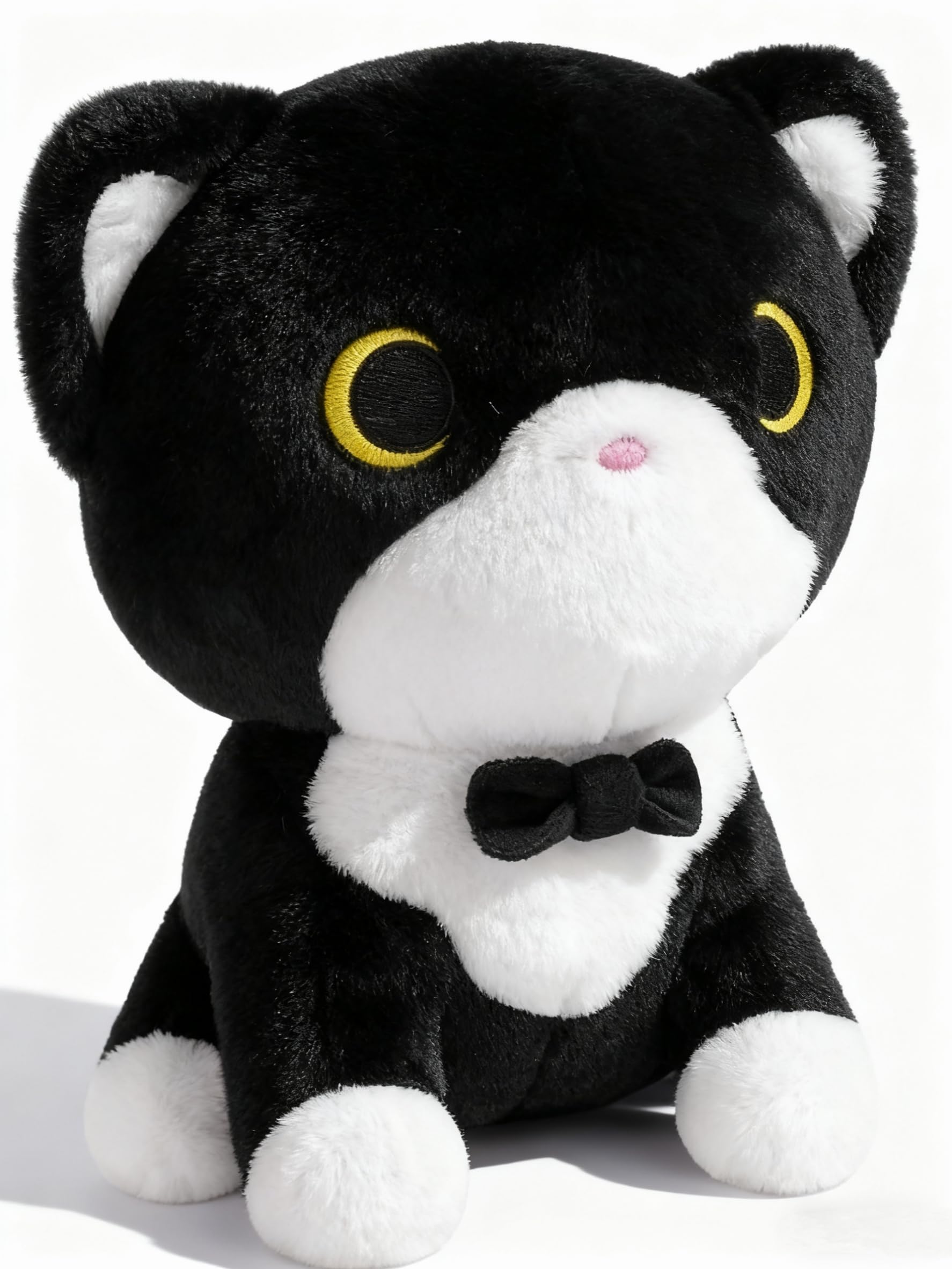 LSYDCARM tuxedo cat plush front view for cozy decor and hugs