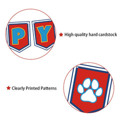 Lsydzh cartoon dog paw banner for outdoor displays on garden fences