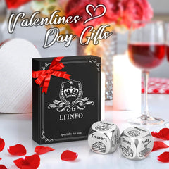 LTINFO date night dice on table, sparks playful dinner rituals.