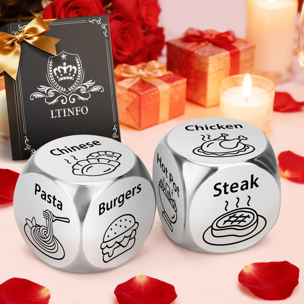 LTINFO food dice in a gift box, ideal Valentines Day gift for couples.