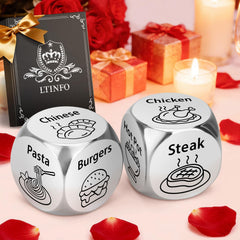 LTINFO food dice in a gift box, ideal Valentines Day gift for couples.