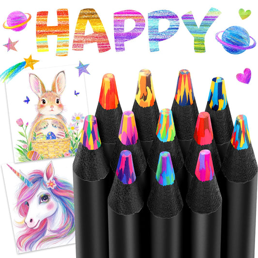 LTINFO Rainbow Pencils packaging box showcases gift-ready presentation for kids and teens.