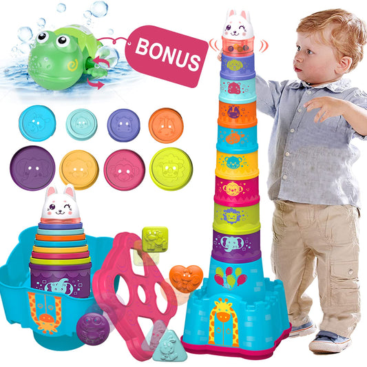 LTKFFFdp baby stacking cups for early learning and sensory play.